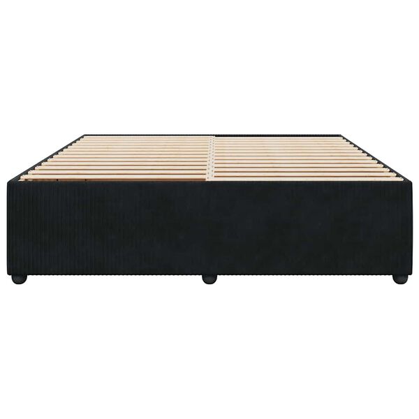vidaXL Cadre de lit sans matelas noir 200x200 cm velours