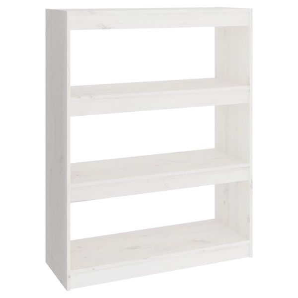 vidaXL Bibliothèque/Séparateur de pièce Blanc 80x30x103,5cm Pin massif