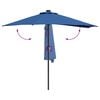 vidaXL Parasol de jardin Azur 294 x 150 x 223 cm Polyester et Acier