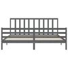 vidaXL Cadre de lit sans matelas gris 200x200 cm bois massif de pin