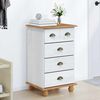 vidaXL Commode ASKIM Blanc 45.8 x 40 x 79 cm Bois de pin massif