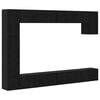vidaXL Ensemble meuble TV 9 pc Ch&ecirc;ne noir Bois d'ing&eacute;nierie
