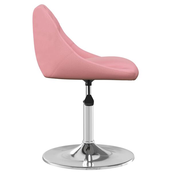 vidaXL Chaises pivotantes à manger lot de 6 Rose Velours
