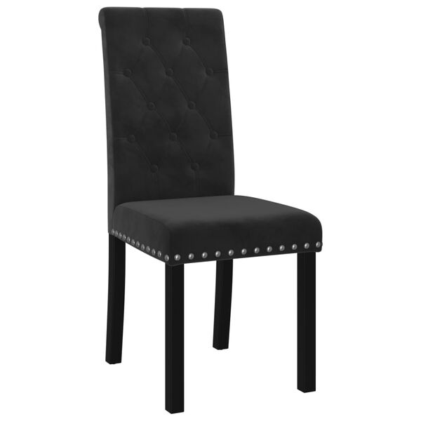 vidaXL Chaises &agrave; manger lot de 6 noir velours