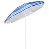HI Parasol de plage 200 cm Bleu &agrave; rayures