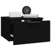 vidaXL Tables de chevet murales 2 pcs noir 34x30x20 cm