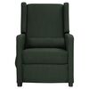 vidaXL Fauteuil inclinable Vert fonc&eacute; Tissu