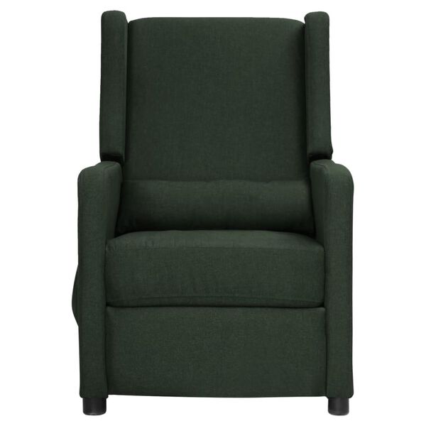 vidaXL Fauteuil inclinable Vert fonc&eacute; Tissu