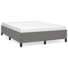 vidaXL Cadre de lit sans matelas gris fonc&eacute; 137x190 cm tissu