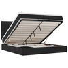 VidaXL Cadre de lit ottoman avec matelas noir 200x200cm tissu