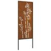 vidaXL Écran de confidentialité de jardin Floral Rouillé 50 x 140 cm