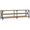 vidaXL Meuble TV ch&ecirc;ne sonoma 160x40x50 cm bois d'ing&eacute;nierie