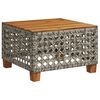 vidaXL Table de jardin gris 55x55x36 cm r&eacute;sine tress&eacute;e et bois acacia