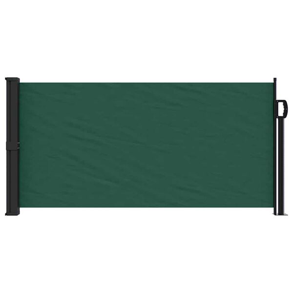 vidaXL Auvent latéral rétractable vert foncé 100x300 cm