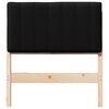 vidaXL T&ecirc;te de lit capitonn&eacute;e Marron et Noir 80 cm Pin massif