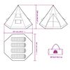 vidaXL Tente de camping tipi 4 personnes orange imperm&eacute;able