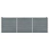 vidaXL Lit surélevé de jardin Acier galvanisé 240x40x77 cm Gris