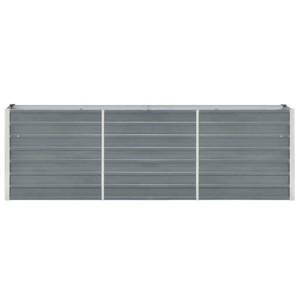 vidaXL Lit surélevé de jardin Acier galvanisé 240x40x77 cm Gris