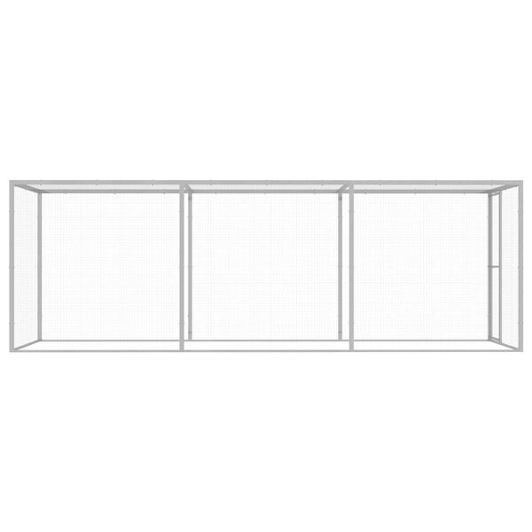 vidaXL Cage pour chat 4,5x1,5x1,5 m Acier galvanis&eacute;