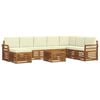 vidaXL Ensembles de canap&eacute;s avec coussin 9 pcs Naturel et Cr&egrave;me