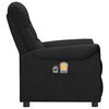 vidaXL Fauteuil électrique de massage Noir Similicuir