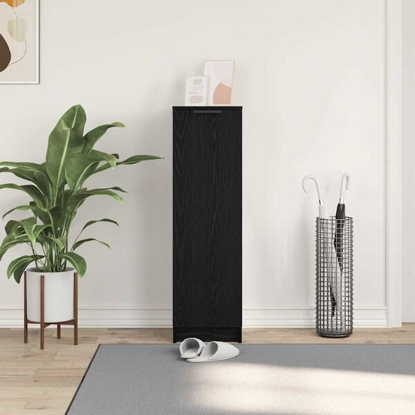 vidaXL Meuble à chaussures avec étagère Chêne noir 29.5 x 35 x 101 cm