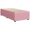 vidaXL Sommier &agrave; lattes de lit avec matelas Rose 100x200 cm Velours