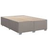 vidaXL Sommier &agrave; lattes de lit avec matelas Taupe 140x200 cm Tissu