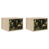 vidaXL Cabinet de chevet mural RHENEN 2 pc Ch&ecirc;ne Sonoma