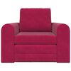 vidaXL Canap&eacute;-Lit Bordeaux 98 x 71 x 83 cm Velours