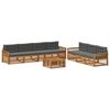 vidaXL Ensemble de canap&eacute;s d'ext&eacute;rieur 8 pc Naturel et Anthracite