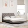 vidaXL Lit avec matelas taupe 120x200 cm tissu
