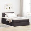 VidaXL Cadre de lit ottoman avec matelas marron fonc&eacute; 120x190 cm tissu