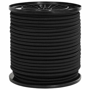 vidaXL Cords &eacute;lastiques 4 mm Noir PP et caoutchouc