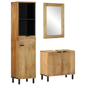 vidaXL Ensemble de meubles de salle de bain 3 pcs marron