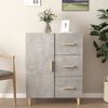 vidaXL Buffet gris béton 69,5x34x90 cm bois d'ingénierie