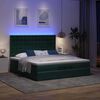 vidaXL Cadre de lit ottoman avec matelas vert fonc&eacute; 200x200 cm velours