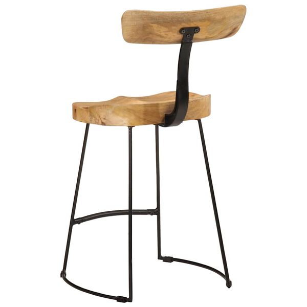 vidaXL Tabourets de bar lot de 2 49x43x79 cm bois de manguier massif