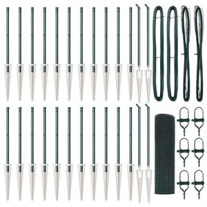 vidaXL Poteau de cl&ocirc;ture. Vert