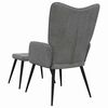 vidaXL Chaise de relaxation avec tabouret Gris fonc&eacute; Tissu