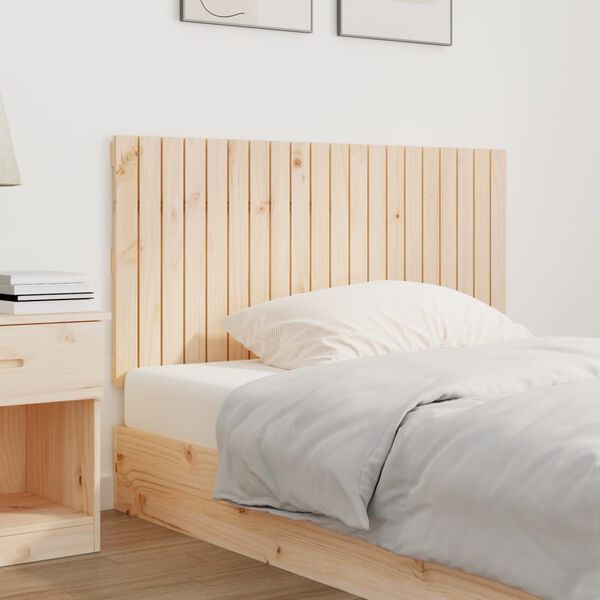 vidaXL T&ecirc;te de lit murale 127,5x3x60 cm Bois massif de pin
