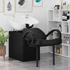 vidaXL Fauteuil de shampooing Noir et Blanc 63 x 141 x 92 cm PVC