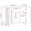 vidaXL Buffet Blanc 90 x 33 x 75 cm bois de manguier massif