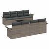 vidaXL Ensemble de canap&eacute; de jardin 9 pc 8-Nombre de places Gris