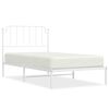 vidaXL Cadre de lit métal sans matelas et tête de lit blanc 100x190 cm