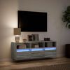 vidaXL Meuble TV mural avec lumières LED sonoma gris 130x31x45 cm