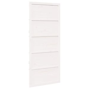 vidaXL Porte de grange Blanc 90 x 2,5 x 208 cm Bois de pin massif