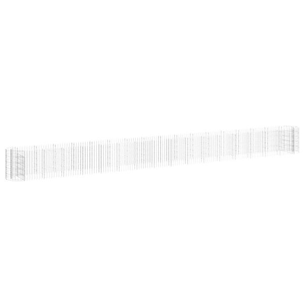 vidaXL Lit surélevé à gabion Fer galvanisé 610x50x50 cm