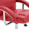 vidaXL Fauteuil inclinable avec repose-pied Rouge Similicuir