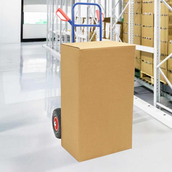 vidaXL Chariot à main Bleu et Rouge 49,5 x 53 x 114 cm Acier